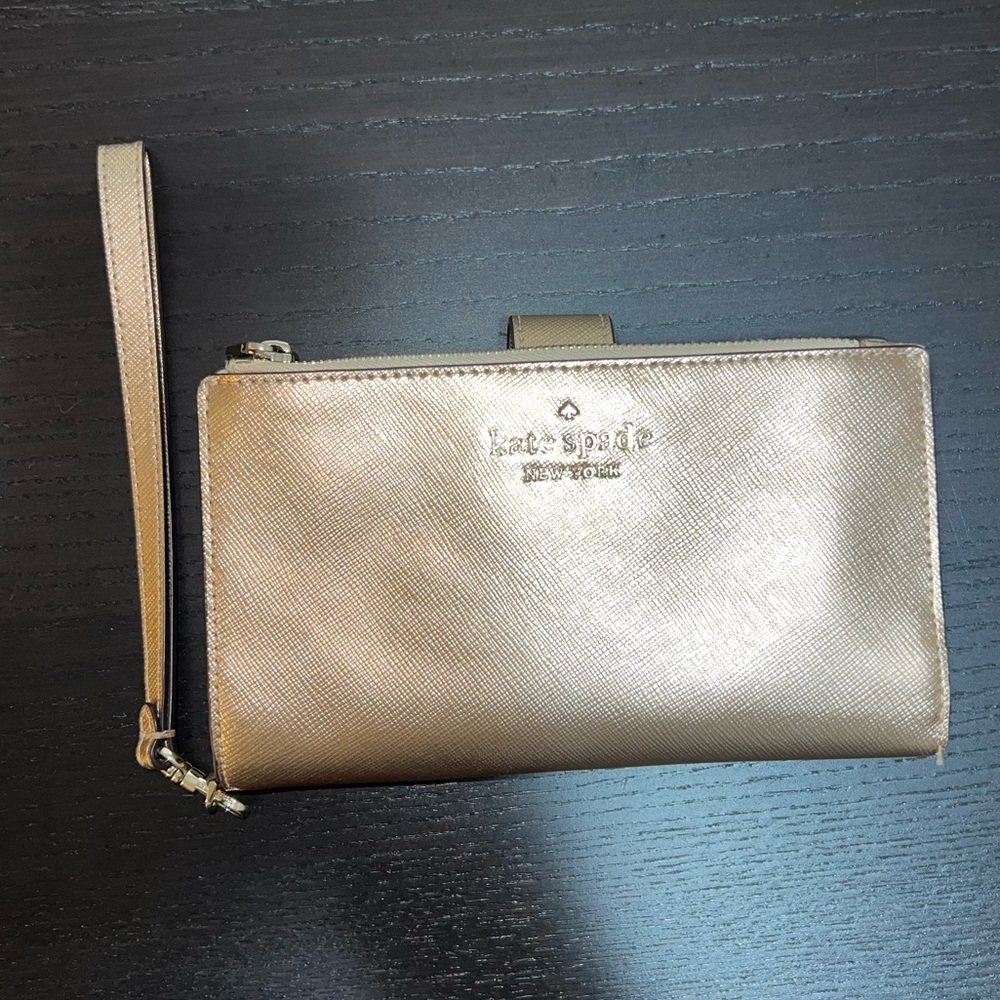 Kate Spade Rose Gold Stacy Phone Wristlet Wallet NWT